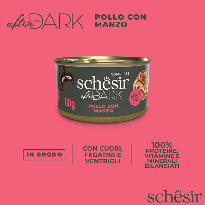 Schesir After Dark Pollo con manzo in brodo 80g