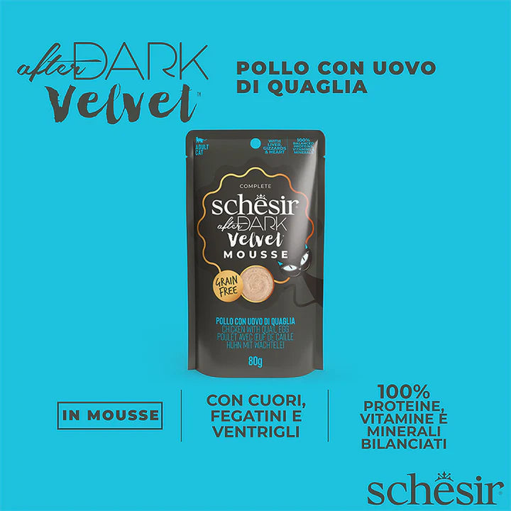 Schesir After Dark Pollo con uovo di quaglia in mousse 80g
