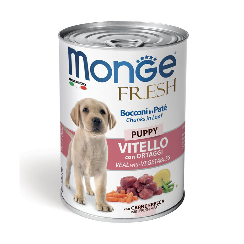 Monge Fresh Puppy Bocconi in paté con Vitello e ortaggi