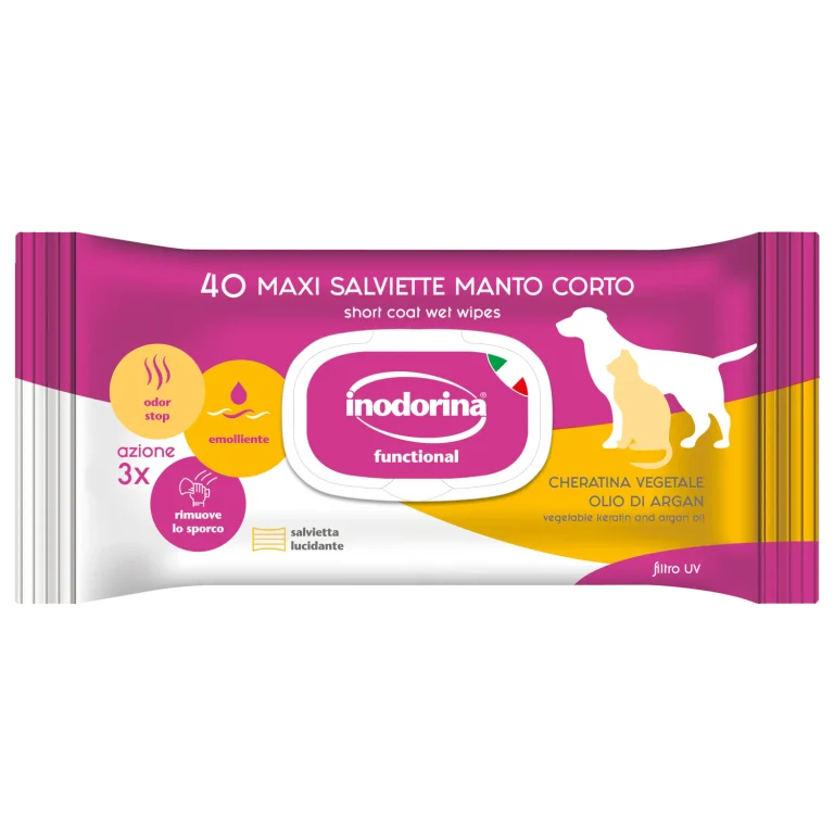 Inodorina Salviette Functional per manto corto 40pz