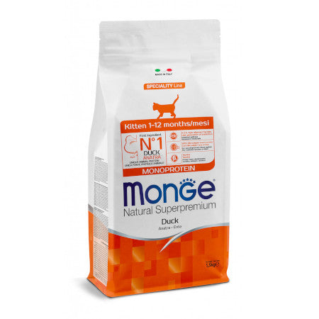 Monge Cat Kitten con anatra 1.5 kg - Natural Superpremium