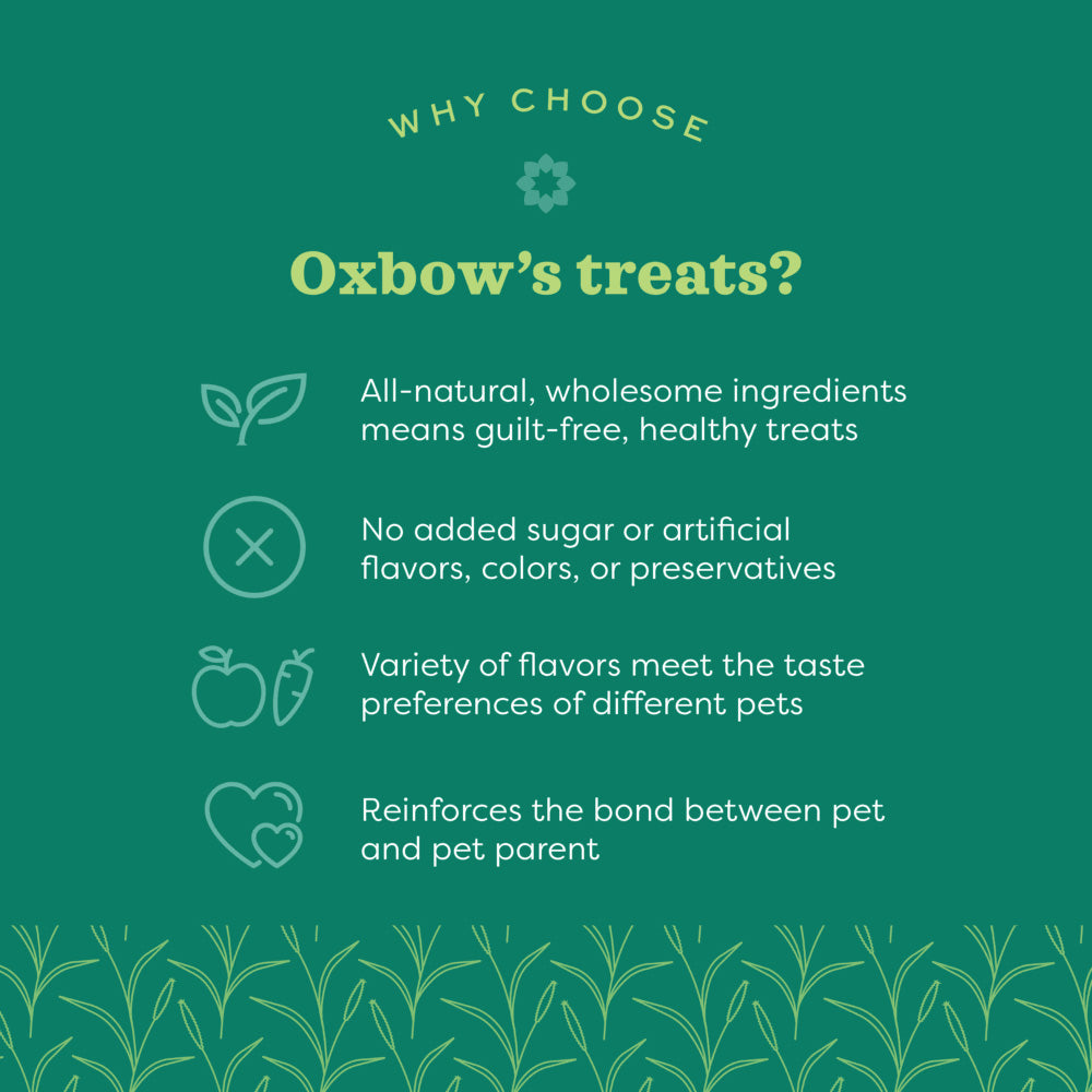 Oxbow Simple Rewards Baked Treats con peperoni rossi
