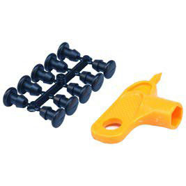 Chiavetta per Foratura Tubazione da 16 mm con 10 tappi da 4 mm