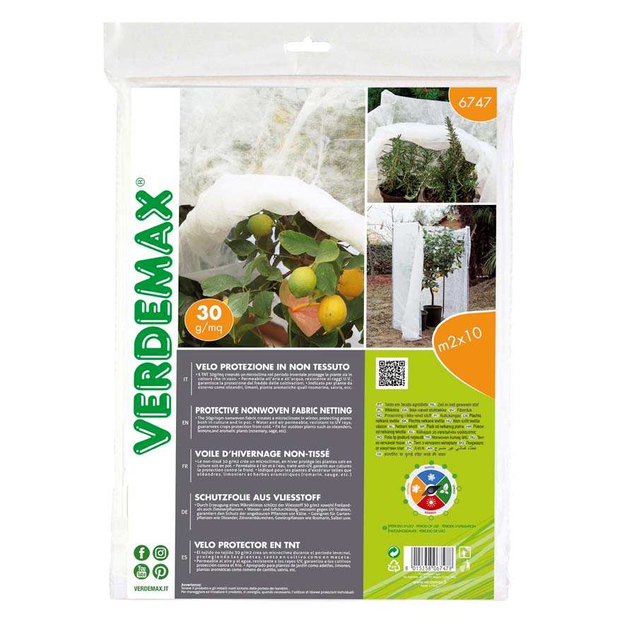 Velo protezione in TNT 30 g/mq Bianco 1,6x5 m - Giardango