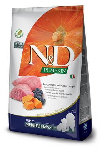 N&D Pumpkin Medium e Maxi Puppy con Agnello e Mirtillo 12 kg - Giardango
