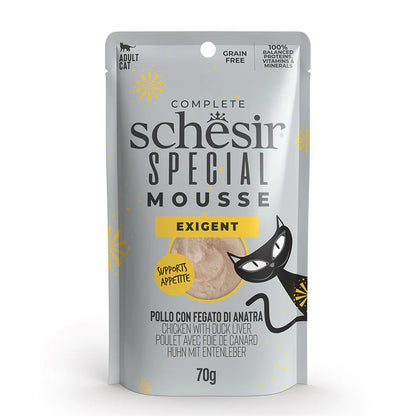 Schesir Special Exigent pollo con fegato di anatra in mousse 70g