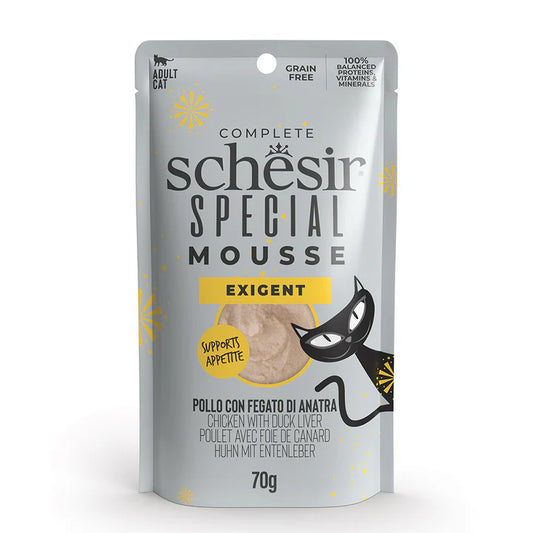 Schesir Special Exigent pollo con fegato di anatra in mousse 70g