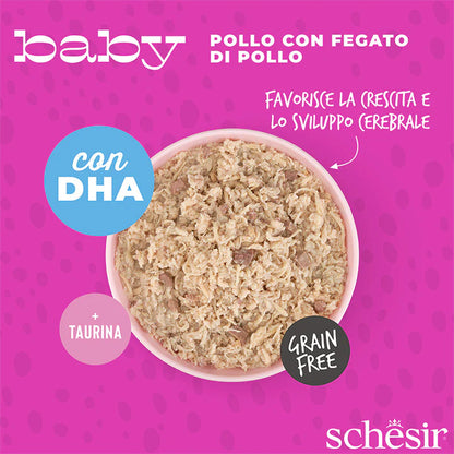 Schesir Baby Filettini di pollo con fegato di pollo in brodo 70g