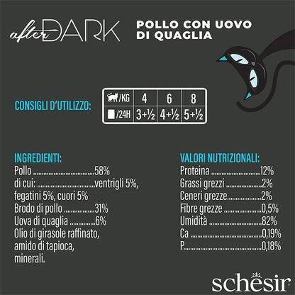 Schesir After Dark Pollo con uovo di quaglia in brodo 80g
