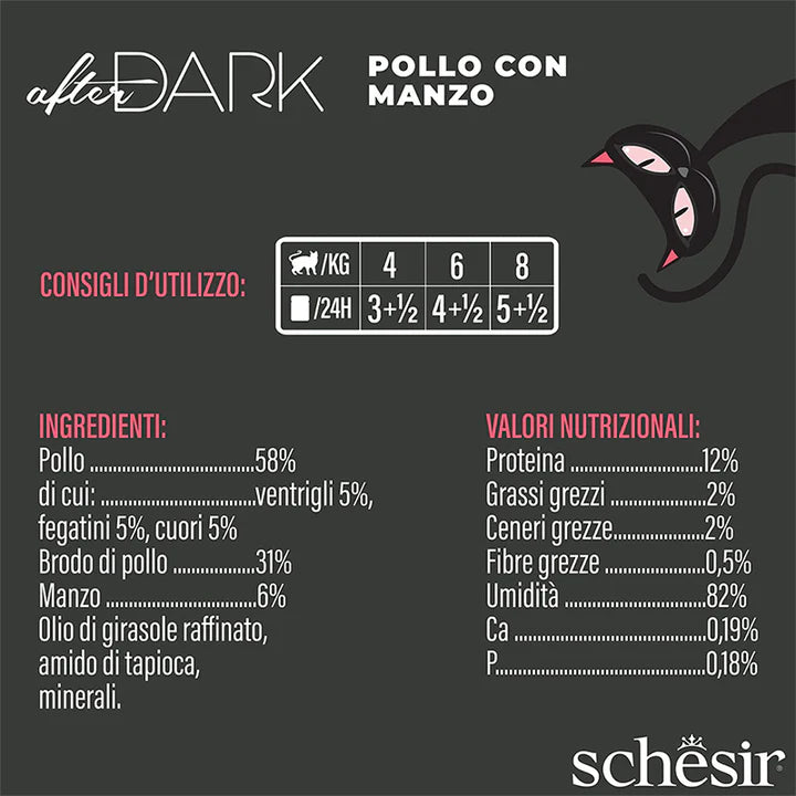 Schesir After Dark Pollo con manzo in brodo 80g