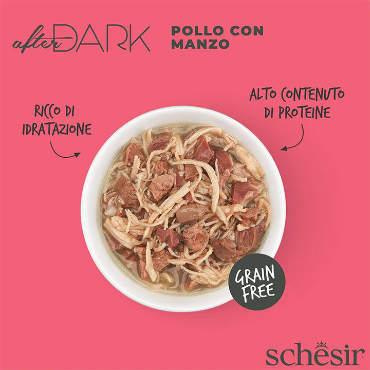 Schesir After Dark Pollo con manzo in brodo 80g