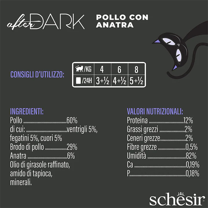 Schesir After Dark Pollo con anatra in brodo 80g