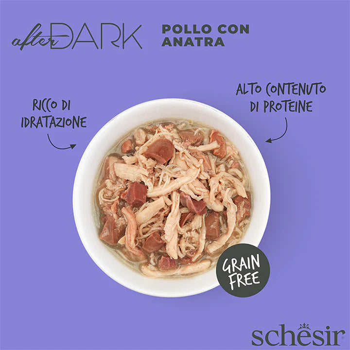 Schesir After Dark Pollo con anatra in brodo 80g