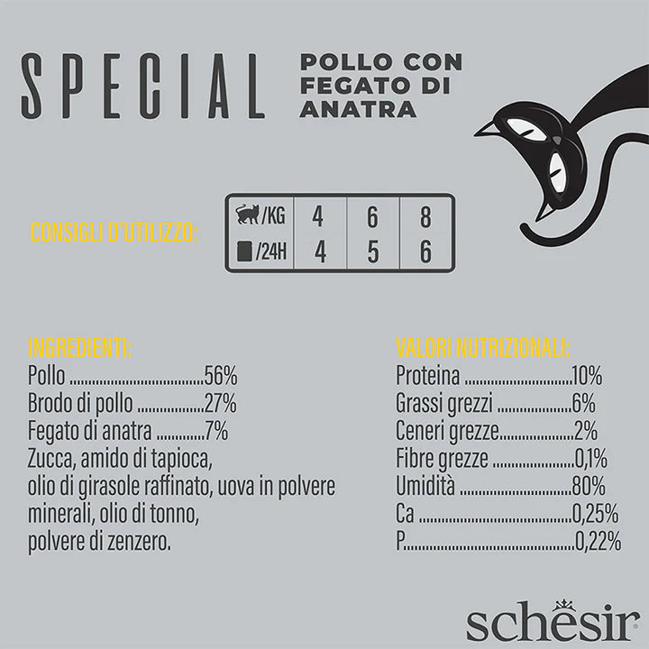 Schesir Special Exigent pollo con fegato di anatra in mousse 70g