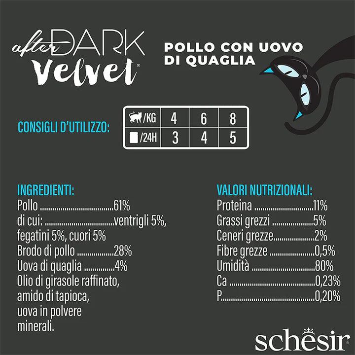 Schesir After Dark Pollo con uovo di quaglia in mousse 80g