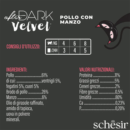 Schesir After Dark Pollo con manzo in mousse 80g