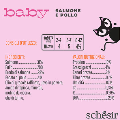 Schesir Baby Salmone e pollo in mousse 70g