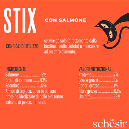 Schesir Stix Snack in crema salmone 90g