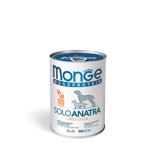 Monge Dog paté con solo anatra 400g - Monoprotein