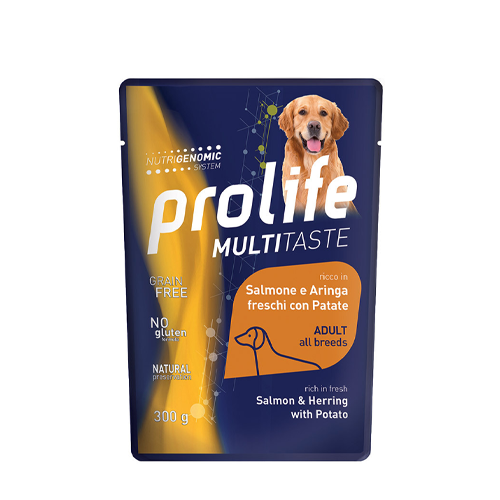 Prolife Multitaste Wet con Salmone, Aringa e Patate - Giardango