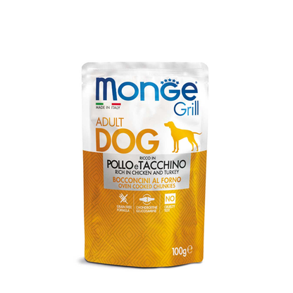 Monge Grill Multipack con Manzo, Merluzzo, Pollo e Tacchino