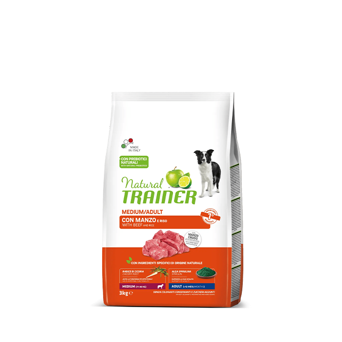 Natural Trainer Medium Adult con Manzo - Giardango