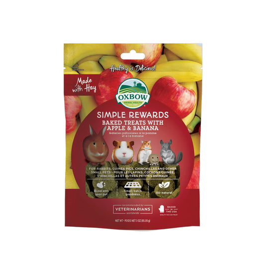 Oxbow Simple Rewards Baked Treats con mela e banana