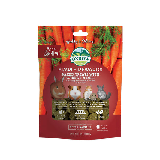 Oxbow Simple Rewards Baked Treats con carote e aneto