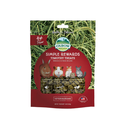 Oxbow Simple Rewards Timothy Treats con fieno