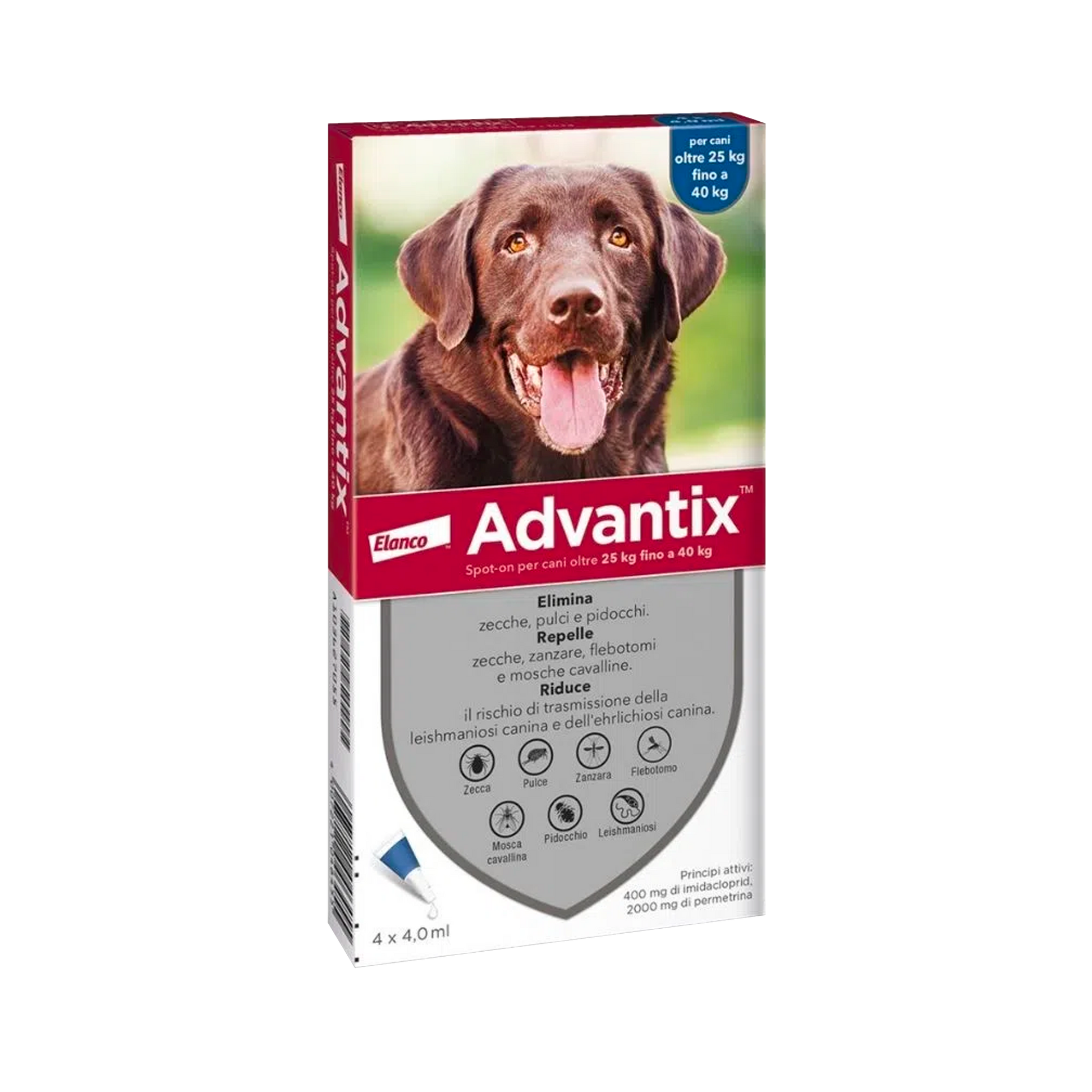 Advantix Spot-on per cani da 25 a 40kg - Giardango