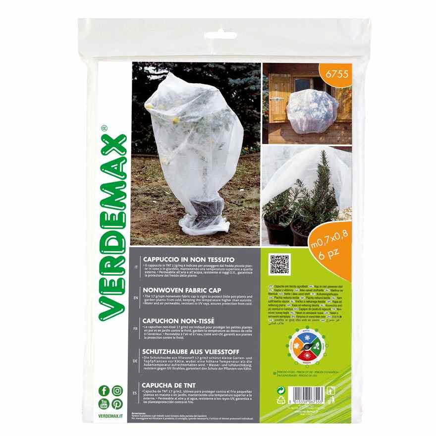 Cappuccio TNT 17g/mq in Busta da 6 Pezzi - Giardango