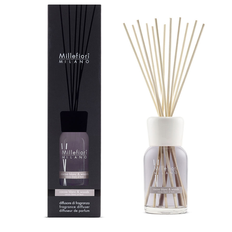 Diffusore a Bastoncini 250 ml Cocoa Blanc & Woods - Giardango