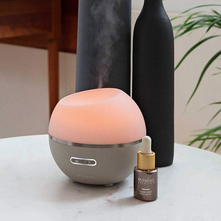 Diffusore ad Ultrasuoni Hydro Mezza Sfera Bianco & Tortora - Giardango