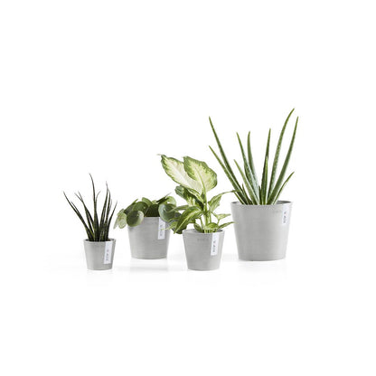 Vaso Tondo Ecopots Amsterdam 17 Grigio Chiaro