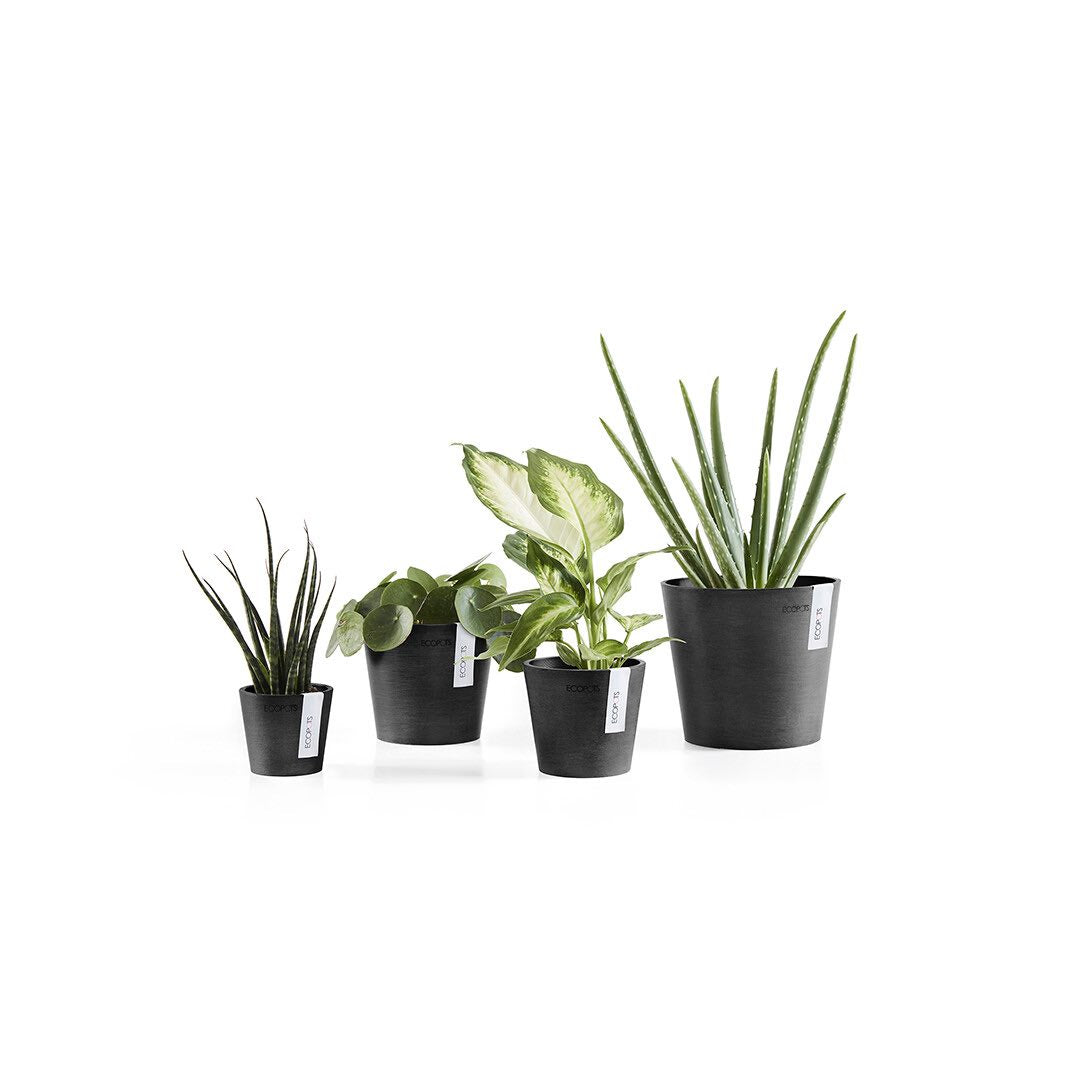 Vaso Tondo Ecopots Amsterdam 17 Grigio Scuro