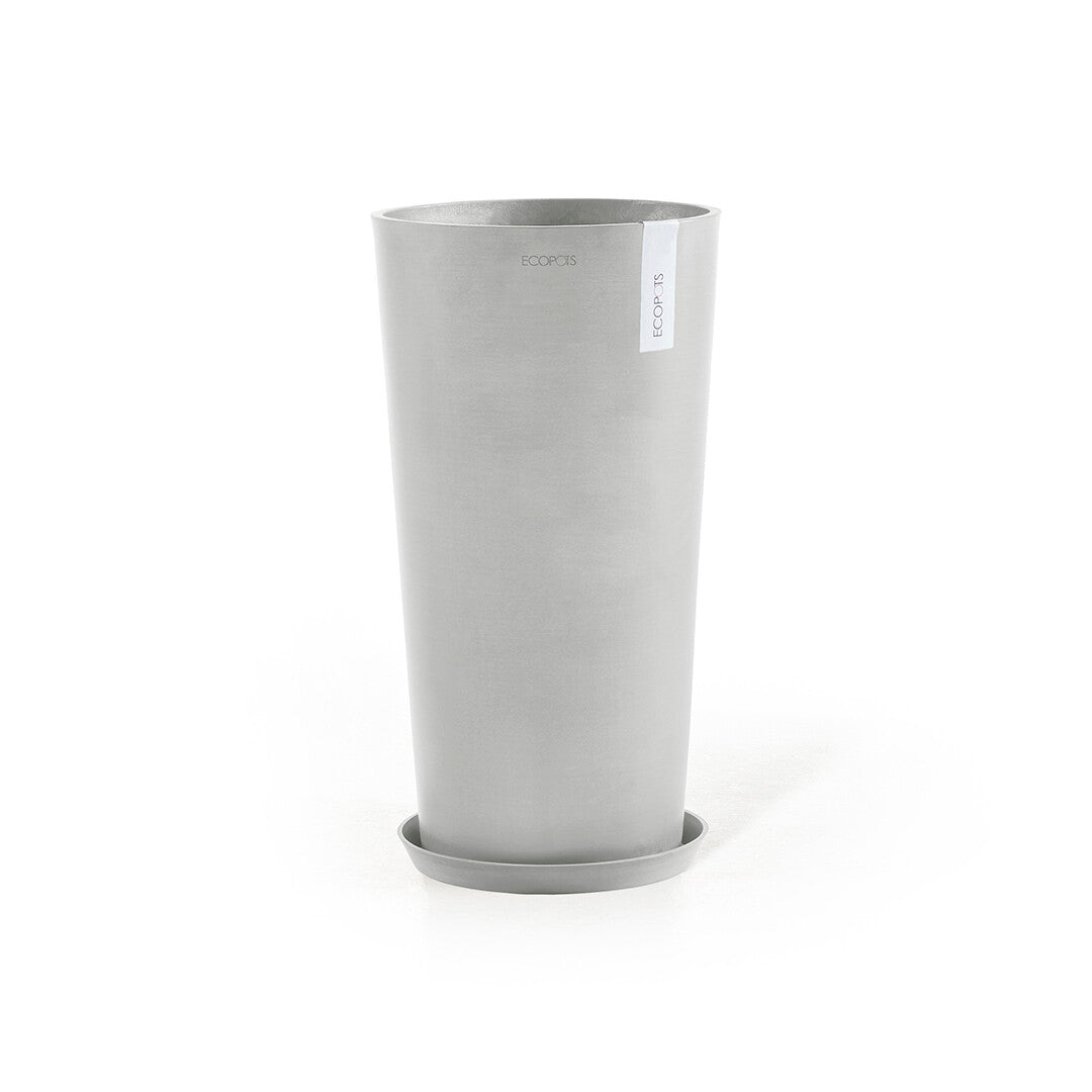 Vaso Tondo Ecopots Amsterdam High 72 Grigio Chiaro