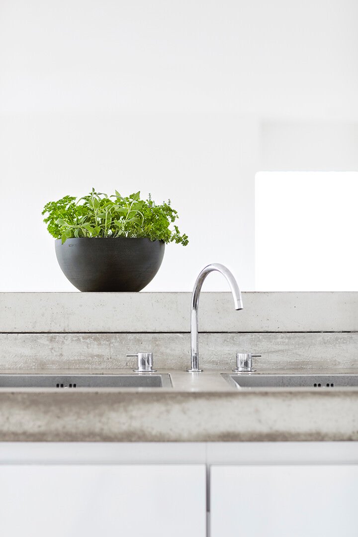 Vaso Tondo Ecopots Brussels 25 Grigio Scuro