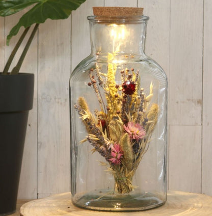 Vaso in Vetro con 5 Led Integrati - Giardango