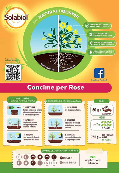 Concime per Rose granulare 750g Solabiol