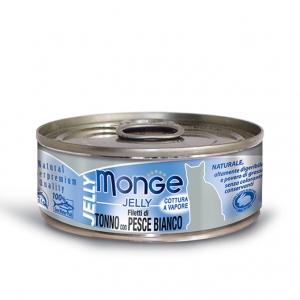 Monge Jelly Filetti di Tonno con Pesce Bianco 80 g - Giardango