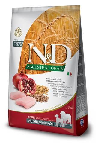 N&D Ancestral Medium e Maxi Adult con Pollo e Melograno 12 kg - Giardango