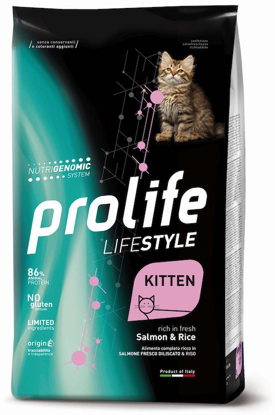 Prolife LifeStyle Kitten Salmone e Riso 400 g - Giardango