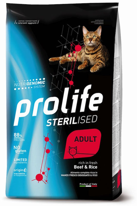 Prolife Sterilised Adult Manzo e Riso 400 g - Giardango